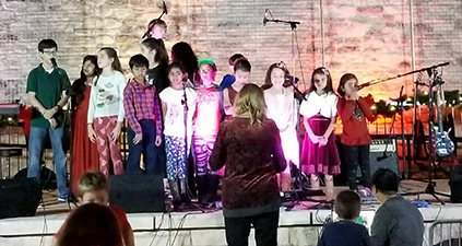 Students performing The Twelve Days of Christmas
